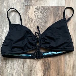 Black keyhole bathing suit top